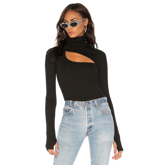 ALIX NYC Black Long Sleeve Cutout Bodysuit - Picture 6 of 16